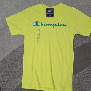 Champion Men's Bright Yellow Tee